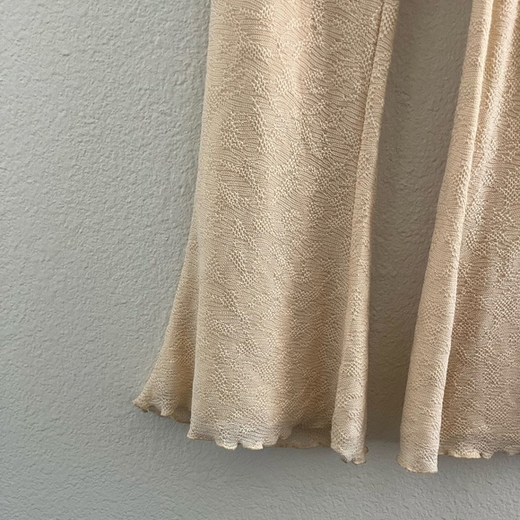 NWT OH POLLY | Zuni Lace Up Back High Waisted Flare Trousers in Cream | Size 10 - Picture 7 of 13